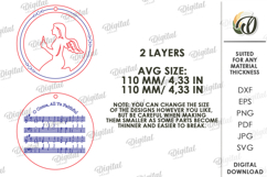 Nativity Ornament Laser Cut. Christmas Tree Decor SVG Product Image 2