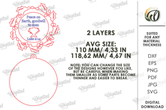 Nativity Ornament Laser Cut. Christmas Tree Decor SVG Product Image 2