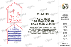Nativity Ornament Laser Cut. Christmas Tree Decor SVG Product Image 2