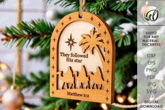 Nativity Ornaments Bundle Lasercut. Christmas Tree Decor SVG Product Image 9