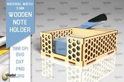 Wooden Note Holder Laser Cut. Paper Note Holder SVG Product Image 1