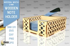 Wooden Note Holders Laser Cut Bundle. Paper Note Holders SVG Product Image 10