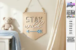 Nursery Wall Banner Laser Cut | Kids Room Sign | Wall Art Product Image 1