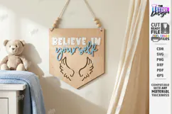 Nursery Wall Banner Laser Cut | Kids Room Sign | Wall Art Product Image 1