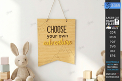 Nursery Wall Decor Laser Cut | Kids Room Sign | Wood Banner Product Image 1