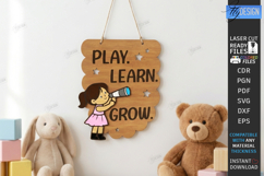Nursery Wall Decor Laser Cut | Kids Room Sign | Wood Banner Product Image 1