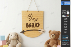 Nursery Wall Decor Laser Cut Bundle | Wooden Kids Room Sign Product Image 25