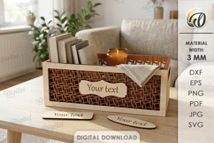3D Home Organizer Laser Cut. Storage Box SVG Product Image 1