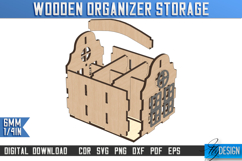 3D House Shaped Desk Organizer Laser Cut, Pencil Holder SVG Product Image 2