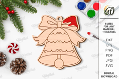 Paintable Christmas ornaments Bundle Lasercut. Christmas SVG Product Image 6