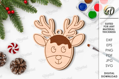 Paintable Christmas ornaments Bundle Lasercut. Christmas SVG Product Image 9