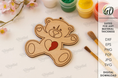 Valentine&#039;s Day Paintable Ornaments Bundle Laser Cut Product Image 6