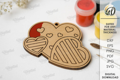 Valentine&#039;s Day Paintable Ornaments Bundle Laser Cut Product Image 9
