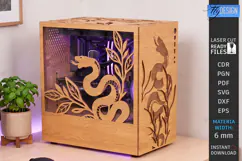 3D Decorative Wooden PC Case Cover Laser Cut | PC Accessory Product Image 1