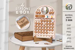 Perpetual Calendar Laser Cut . Wooden Calendar SVG Product Image 2