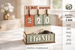 3D Perpetual Calendars With A Boxes Bundle Laser Cuthom Product Image 13