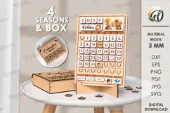 Perpetual Calendar Laser Cut .Wooden Calendar SVG Product Image 1