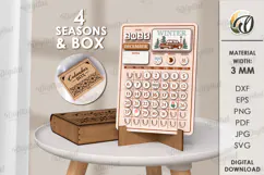 Perpetual Calendar Laser Cut .Wooden Calendar SVG Product Image 2