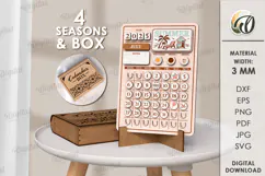 Perpetual Calendar Laser Cut .Wooden Calendar SVG Product Image 3