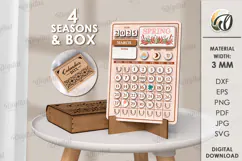 Perpetual Calendar Laser Cut .Wooden Calendar SVG Product Image 4