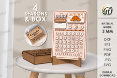 Perpetual Calendar Laser Cut .Wooden Calendar SVG Product Image 1