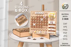 Perpetual Calendar Laser Cut .Wooden Calendar SVG Product Image 4