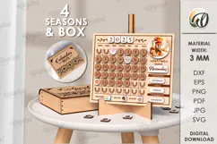 Perpetual Calendar Laser Cut .Wooden Calendar SVG Product Image 1