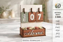 3D Perpetual Calendars With A Boxes Bundle Laser Cuthom Product Image 11