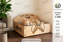3D Dog Bed Laser Cut. Dog Furniture. Pet Lover SVG Product Image 1