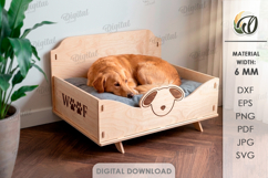 3D Dog Bed Laser Cut. Dog Furniture. Pet Lover SVG Product Image 1