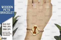 Wooden Pets Bracelet Laser Cut. Design With Pets SVG Product Image 1