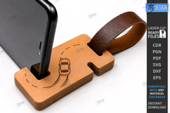 Wooden Phone Stands Laser Cut Bundle | Mini Keychains | CNC Product Image 15