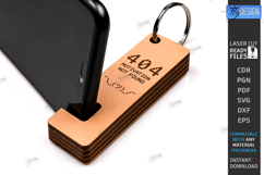Wooden Phone Stands Laser Cut Bundle | Mini Keychains | CNC Product Image 17