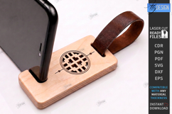 Wooden Phone Stand Laser Cut | Mini Keychain | Engraving CNC Product Image 1