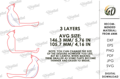 3D Photo Holder Laser Cut. Photo Stand. Cardinal SVG Product Image 2
