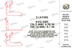 3D Photo Holder Laser Cut. Photo Stand. Deer SVG Product Image 2