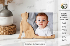 3D Photo Holder Laser Cut. Photo Stand. Cat SVG Product Image 1
