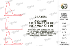3D Photo Holder Laser Cut. Photo Stand. Cat SVG Product Image 2