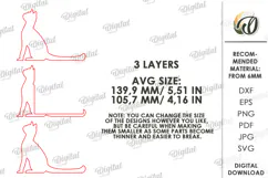 3D Photo Holder Laser Cut. Photo Stand. Cat SVG Product Image 2