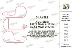 3D Photo Holder Laser Cut. Photo Stand. Whale SVG Product Image 2