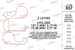3D Photo Holder Laser Cut. Photo Stand. Whale SVG Product Image 2