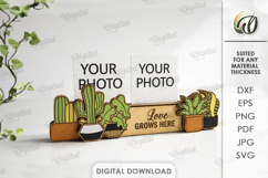 3D Photo Holder Laser Cut. Photo Stand SVG Product Image 1