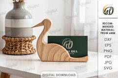 3D Photo Holder Laser Cut. Photo Stand. Heron SVG Product Image 1