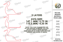 3D Photo Holder Laser Cut. Photo Stand. Heron SVG Product Image 2