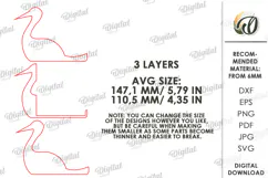 3D Photo Holder Laser Cut. Photo Stand. Heron SVG Product Image 2