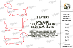 3D Photo Holder Laser Cut. Photo Stand. Dog SVG Product Image 2