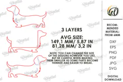 3D Photo Holder Laser Cut. Photo Stand. Dog SVG Product Image 2