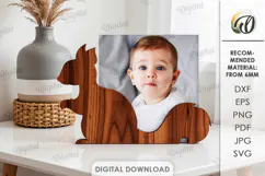 3D Photo Holder Laser Cut. Photo Stand. Squirrel SVG Product Image 1