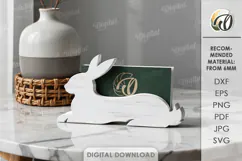 3D Photo Holder Laser Cut. Photo Stand. Rabbit SVG Product Image 1