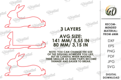 3D Photo Holder Laser Cut. Photo Stand. Rabbit SVG Product Image 2